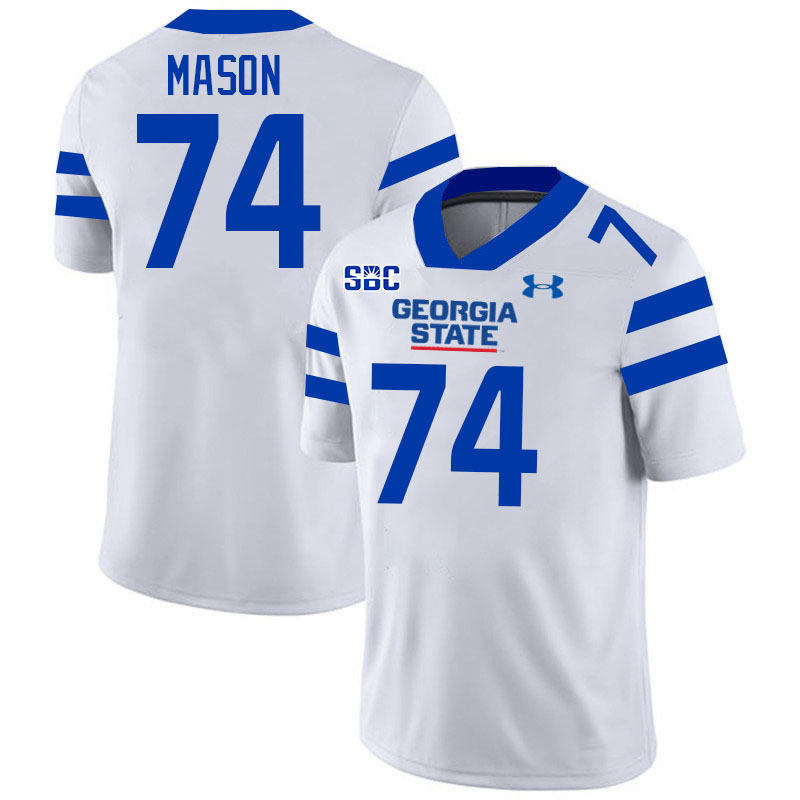 Georgia State Panthers #74 Kyrik Mason College Football Jerseys Stitched-White